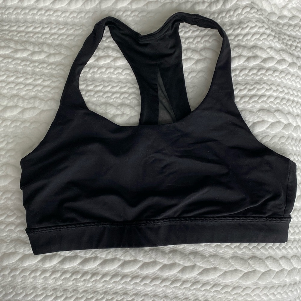 Lululemon Black Racerback Sports Bra, Size 6